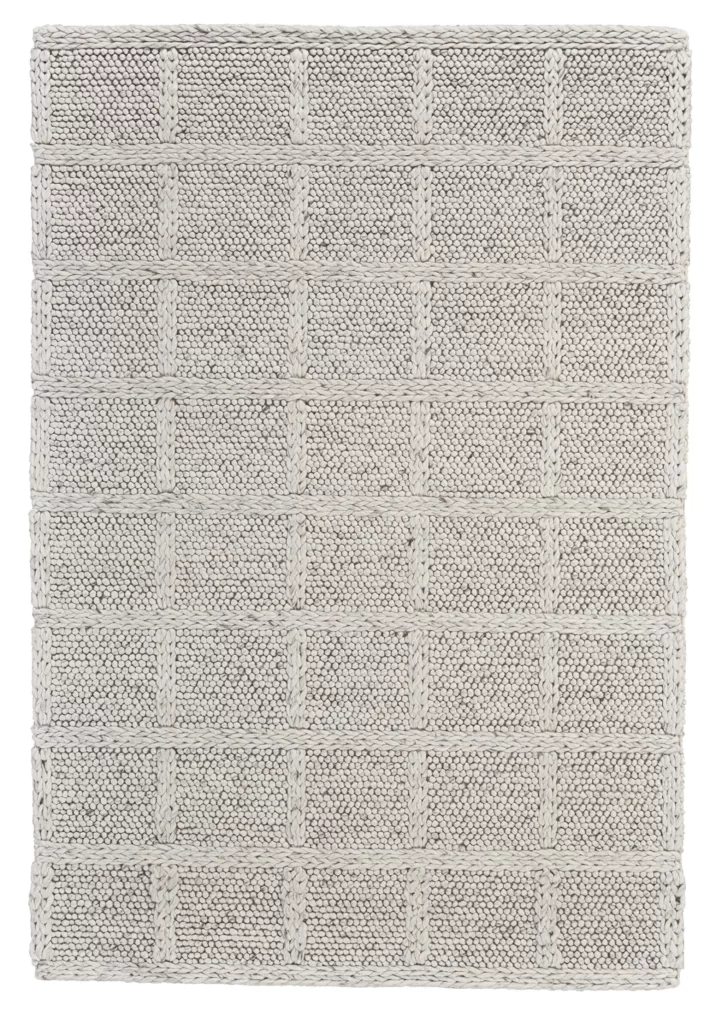 FEIZY HOME BERKELEY RUG in Ivory windowpane pattern