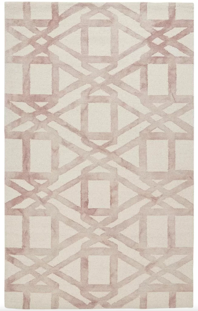 FEIZY LORRAIN PATTERNED WOOL RUG in blush pink