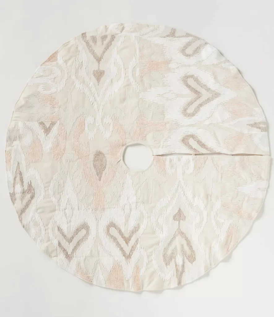 Philomena Tree Skirt from Anthropologie on a white background