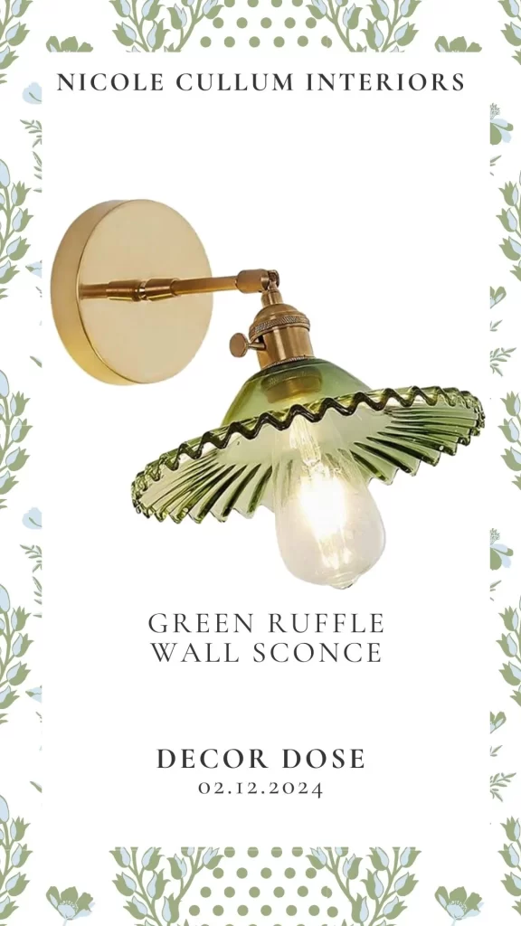 Green Ruffle Wall Sconce