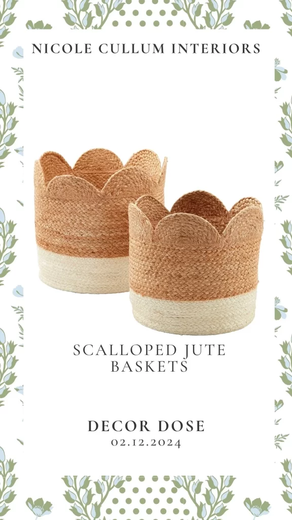 Scalloped Jute Baskets