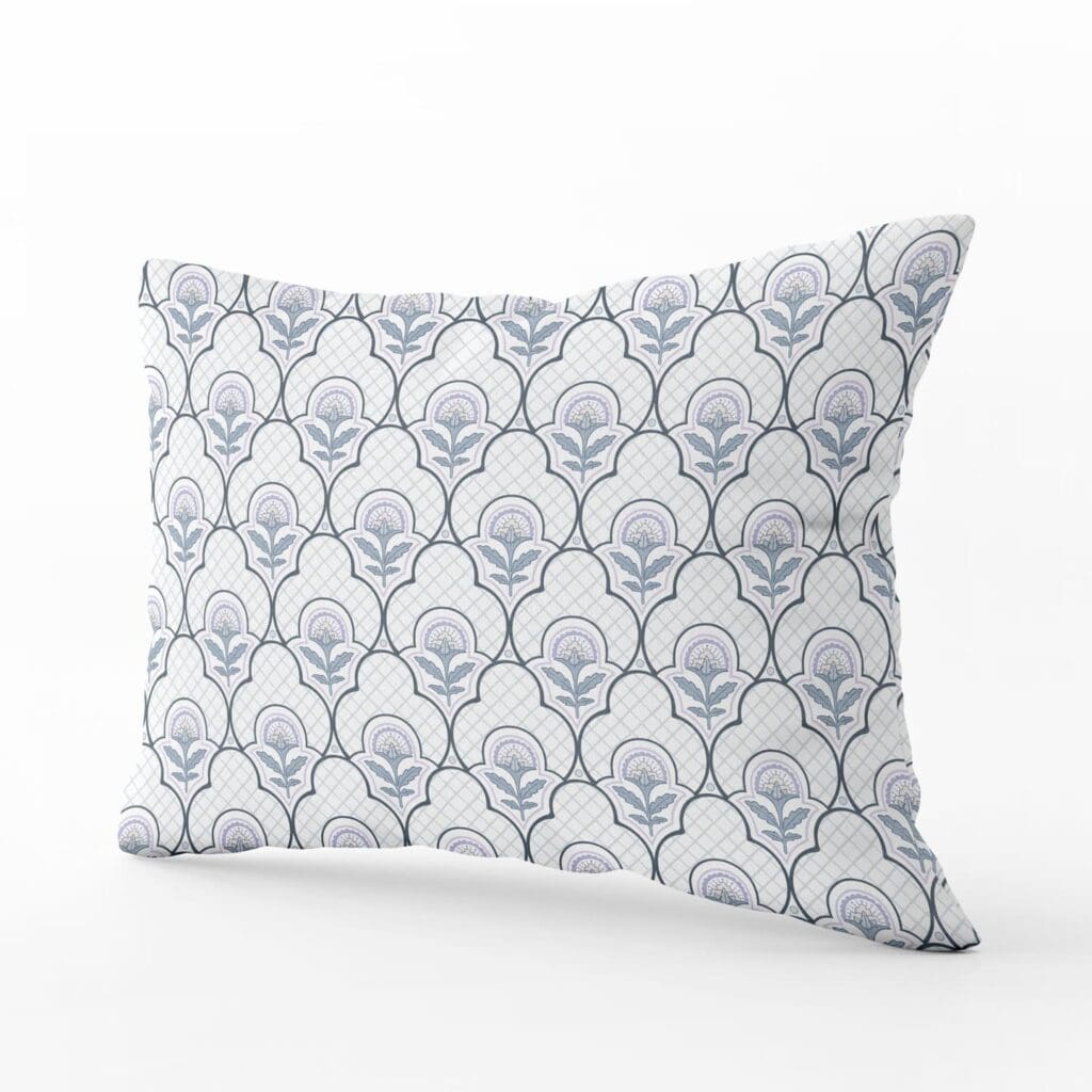 Amelia Lumbar Pillow in Lavender Water