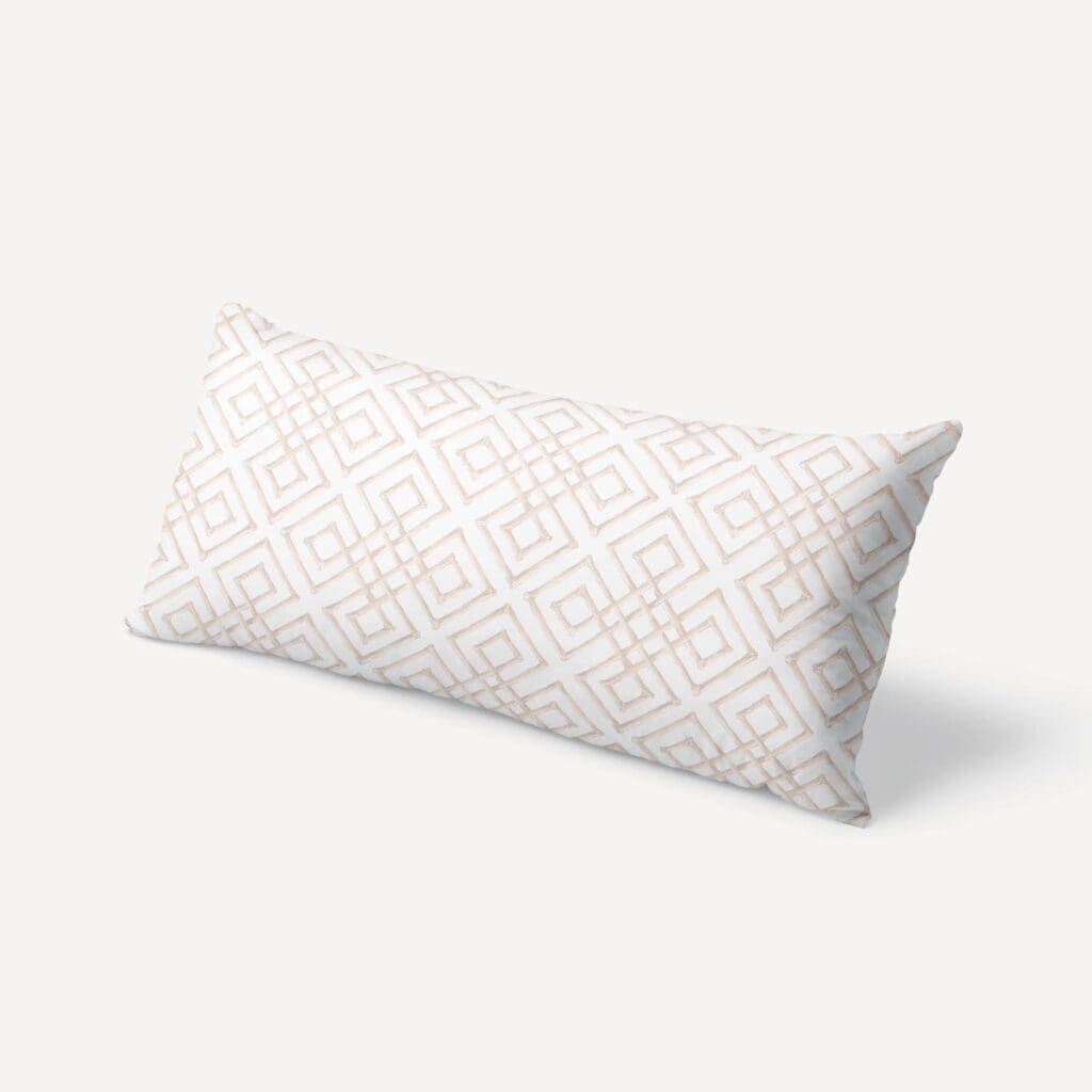 Bamboo Lattice XL Lumbar Pillow in Linen