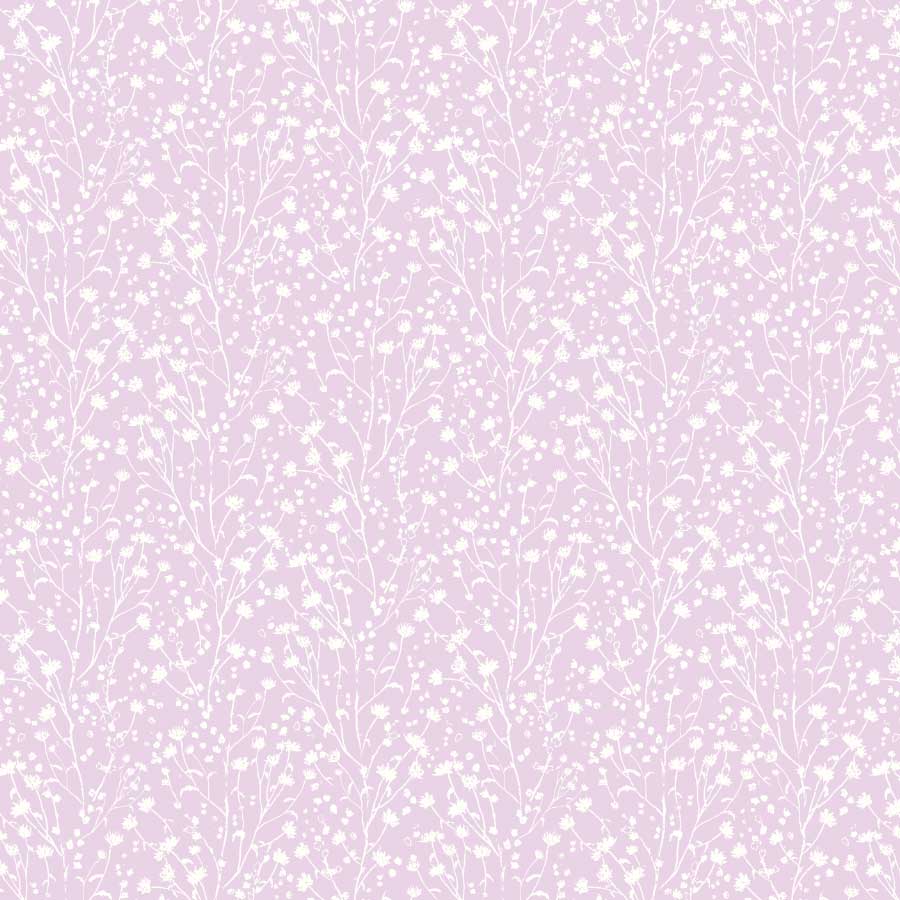 Blossoms Reverse Pattern in Lilac