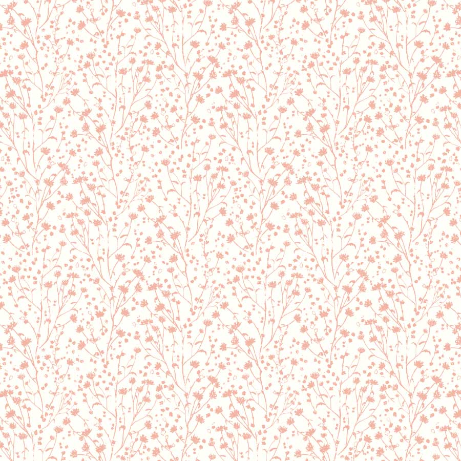 Blossoms Pattern in Coral