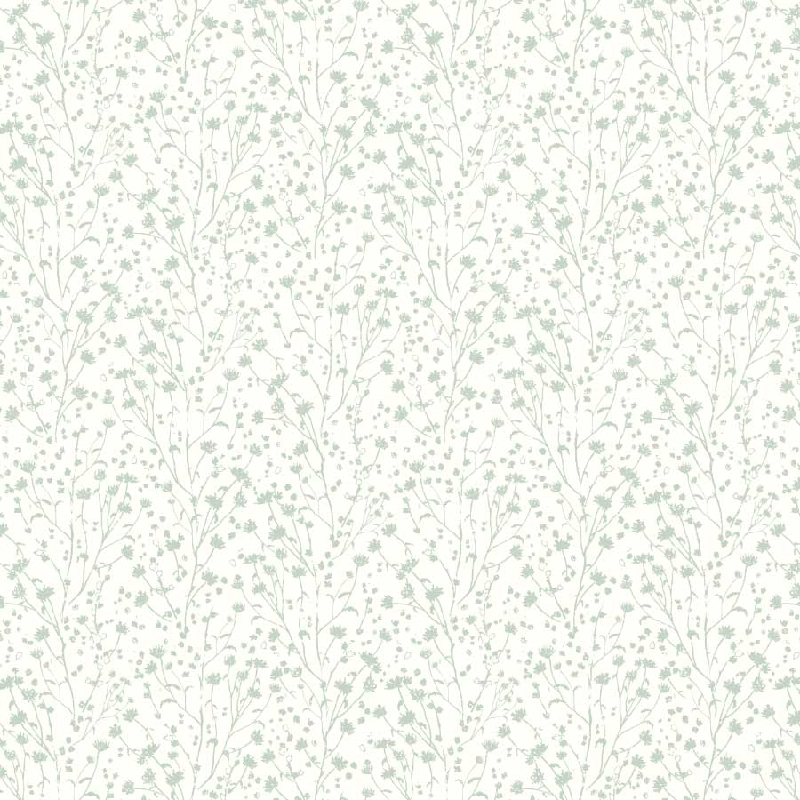 Blossoms Pattern in Mint