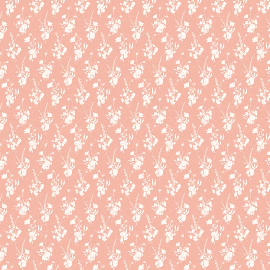 Bouquet Pattern in Coral