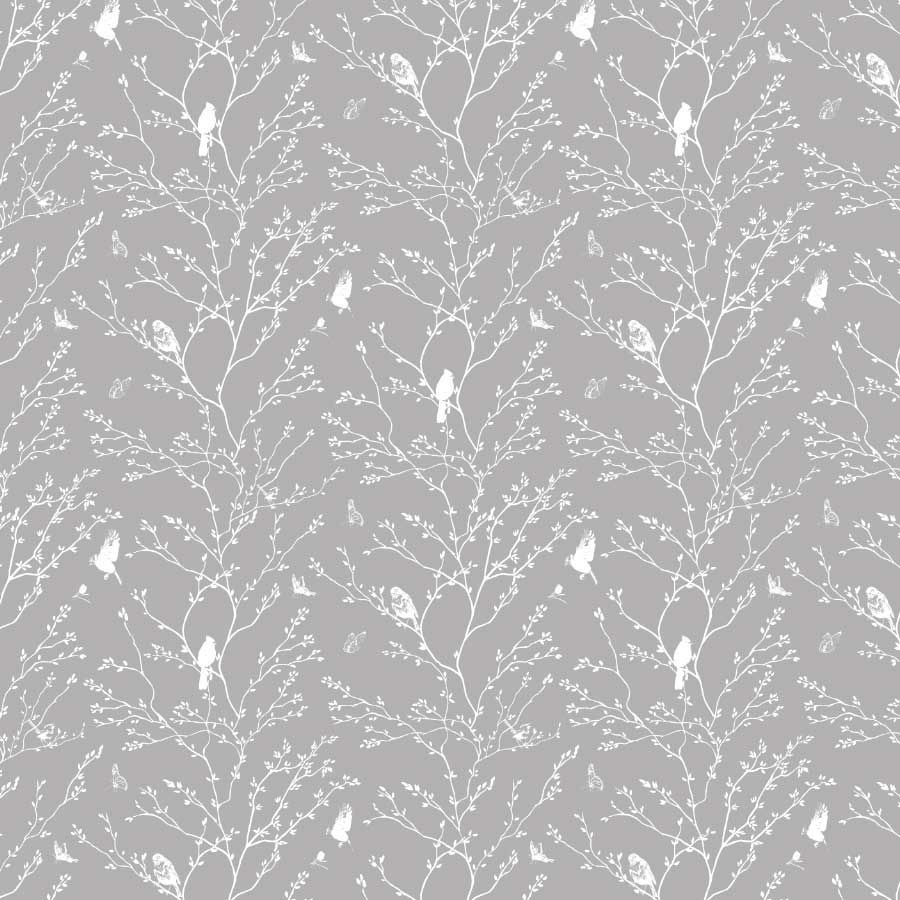 Branches Reverse Pattern in Gris Gray