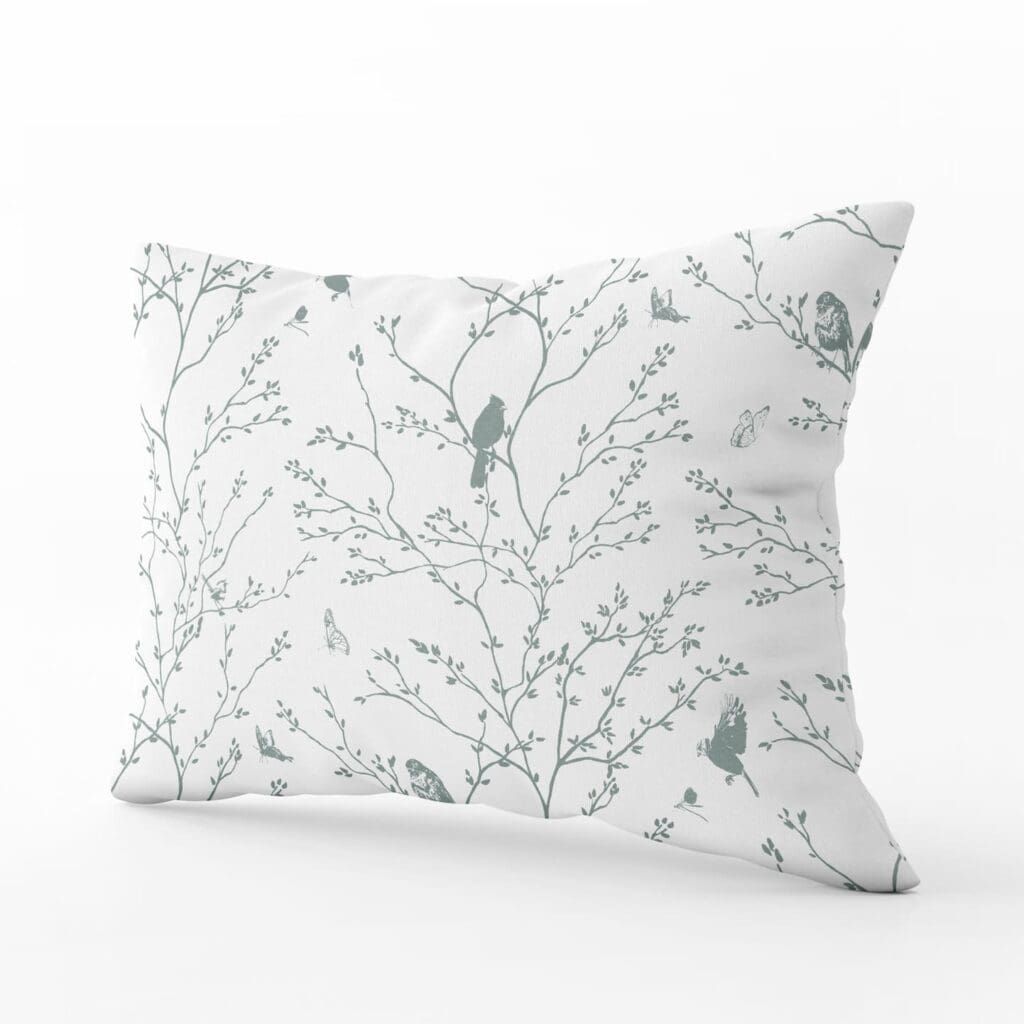 Branches Lumbar Pillow in Sage