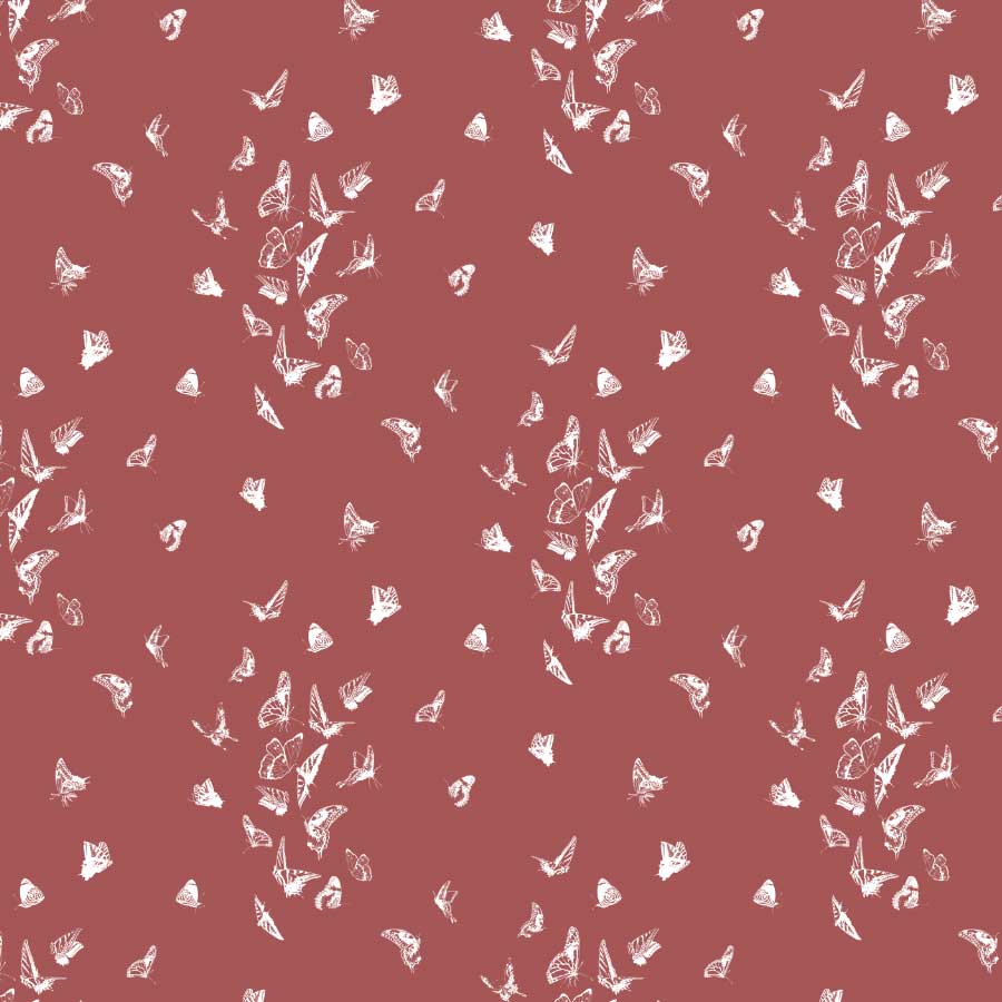 Butterfly Dance Reverse Pattern in Cranberry