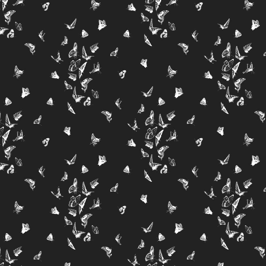 Butterfly Dance Reverse Pattern in Noir