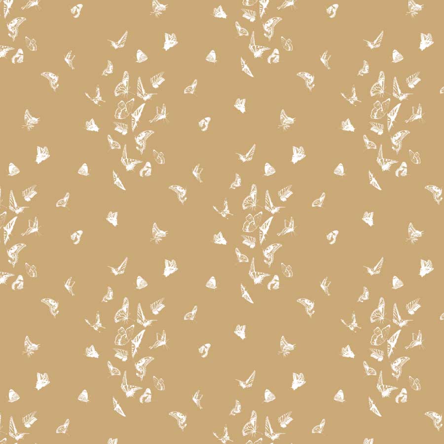 Butterfly Dance Reverse Pattern in Ochre