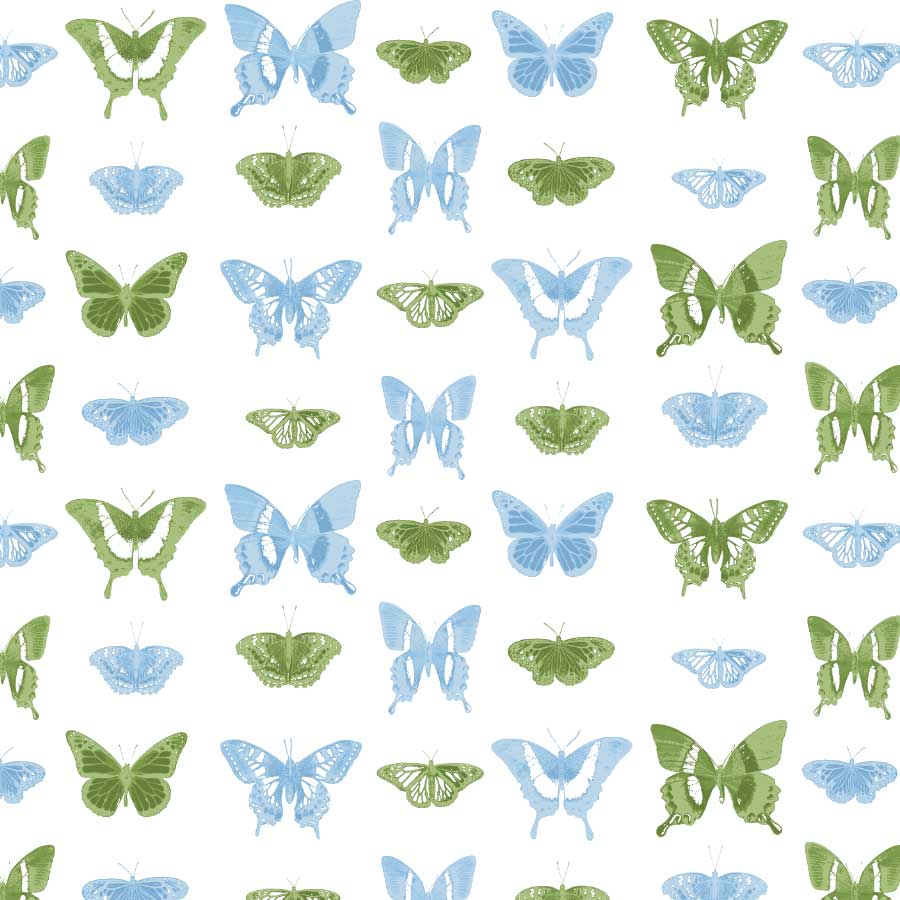 Butterfly March Pattern in Sky Grass
