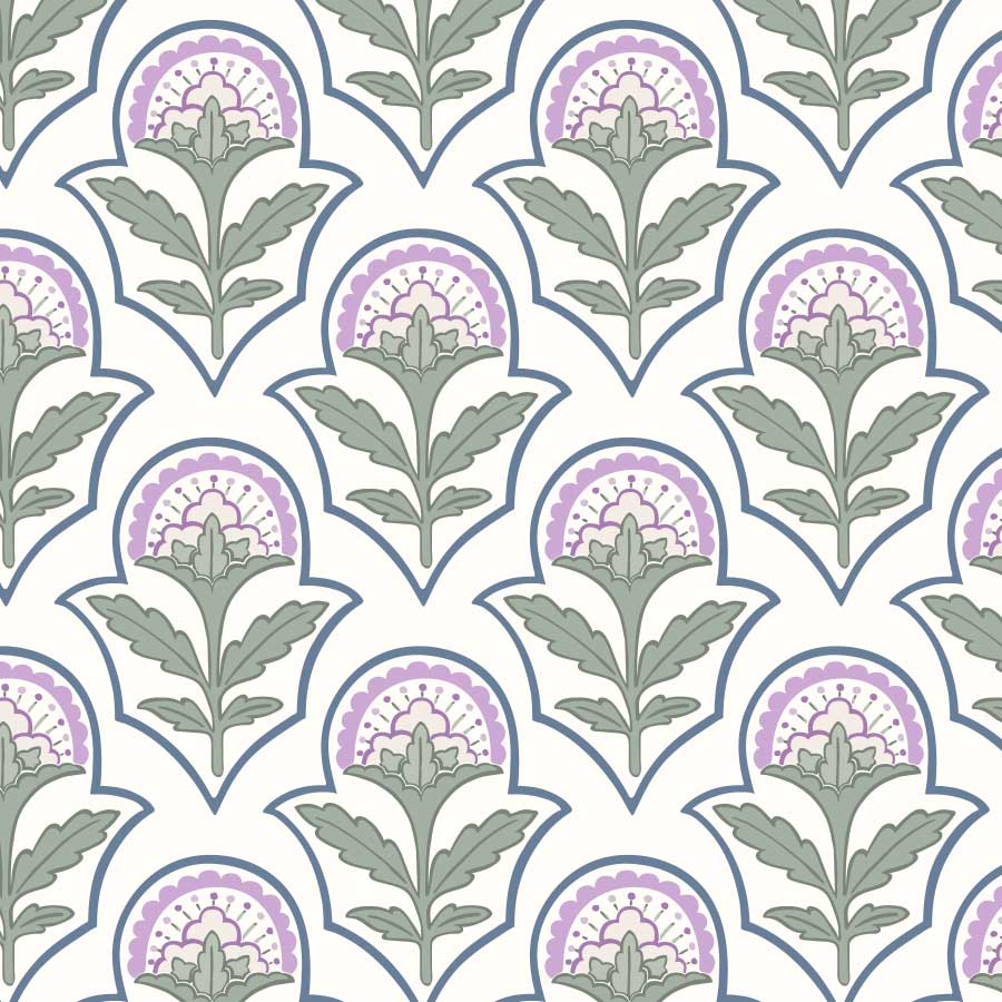 Charlotte Pattern Lilac Moss