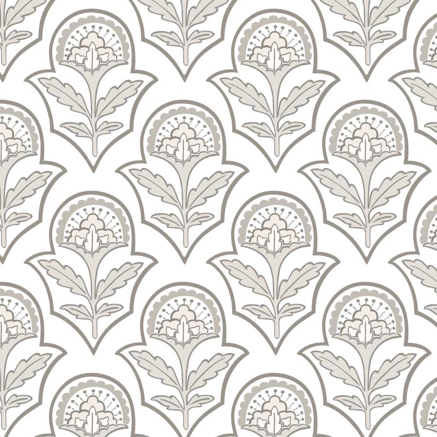 Charlotte Pattern Mushroom Linen