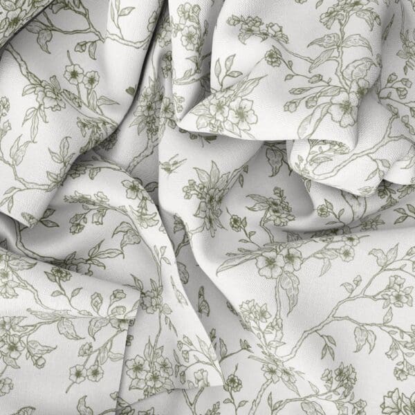 Chinoiserie Fabric Drape in Fern