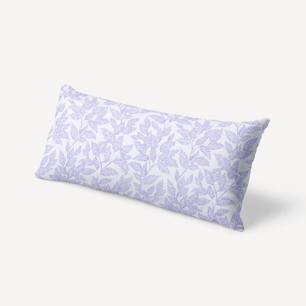 English Leaves XL Lumbar Pillow in Lavender