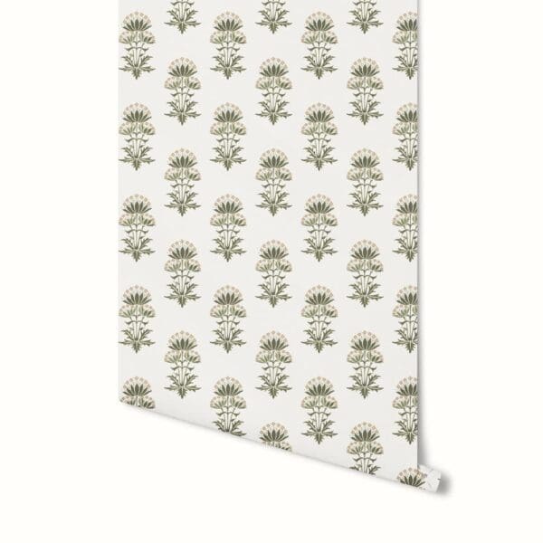 Evelyn Wallpaper in Ochre Olive