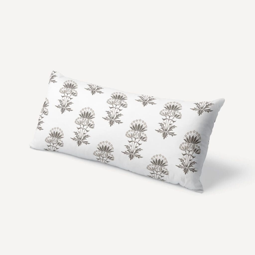 Evelyn XL Lumbar Pillows in Mushroom Linen