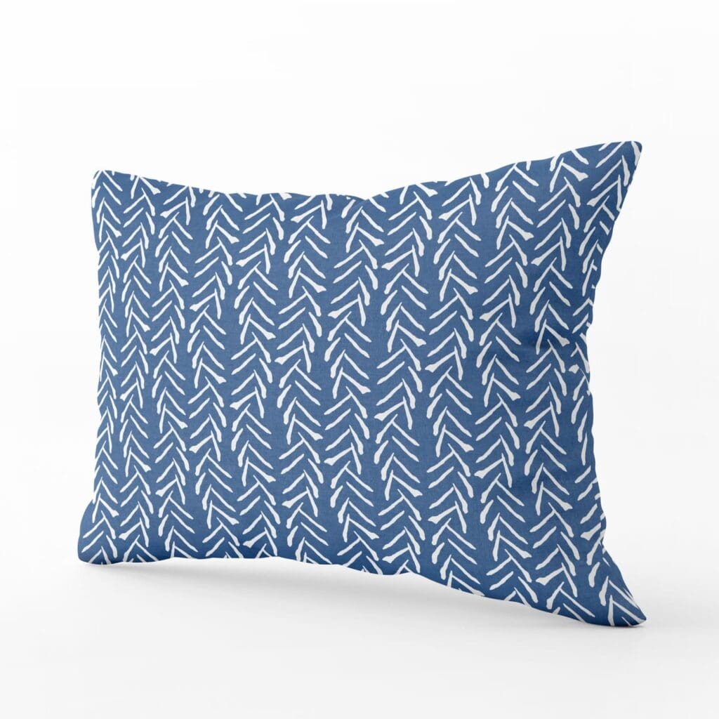 Kelp Reverse Lumbar Pillow in Indigo