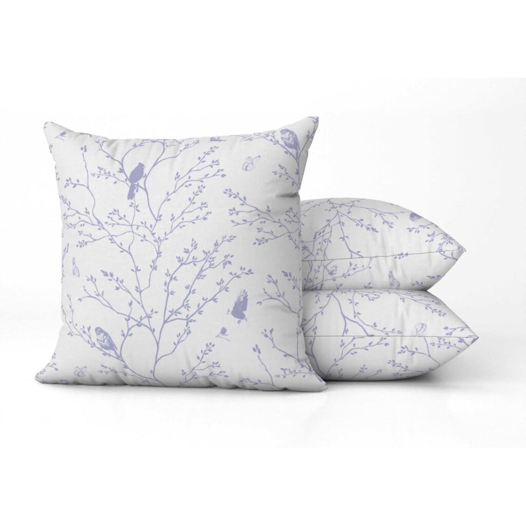 Branches Square Pillow in Lavender