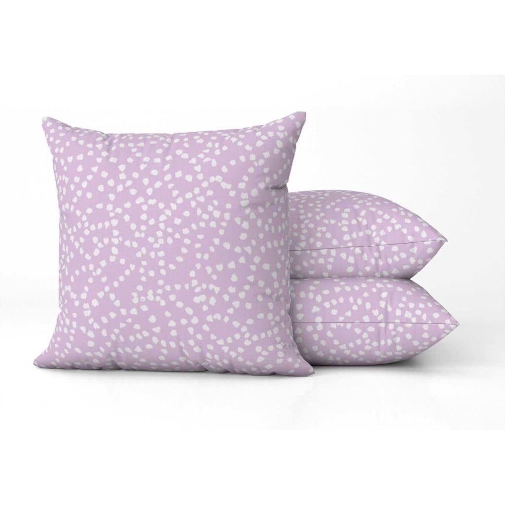 Wandering Path Reverse Square Pillow in Lilac